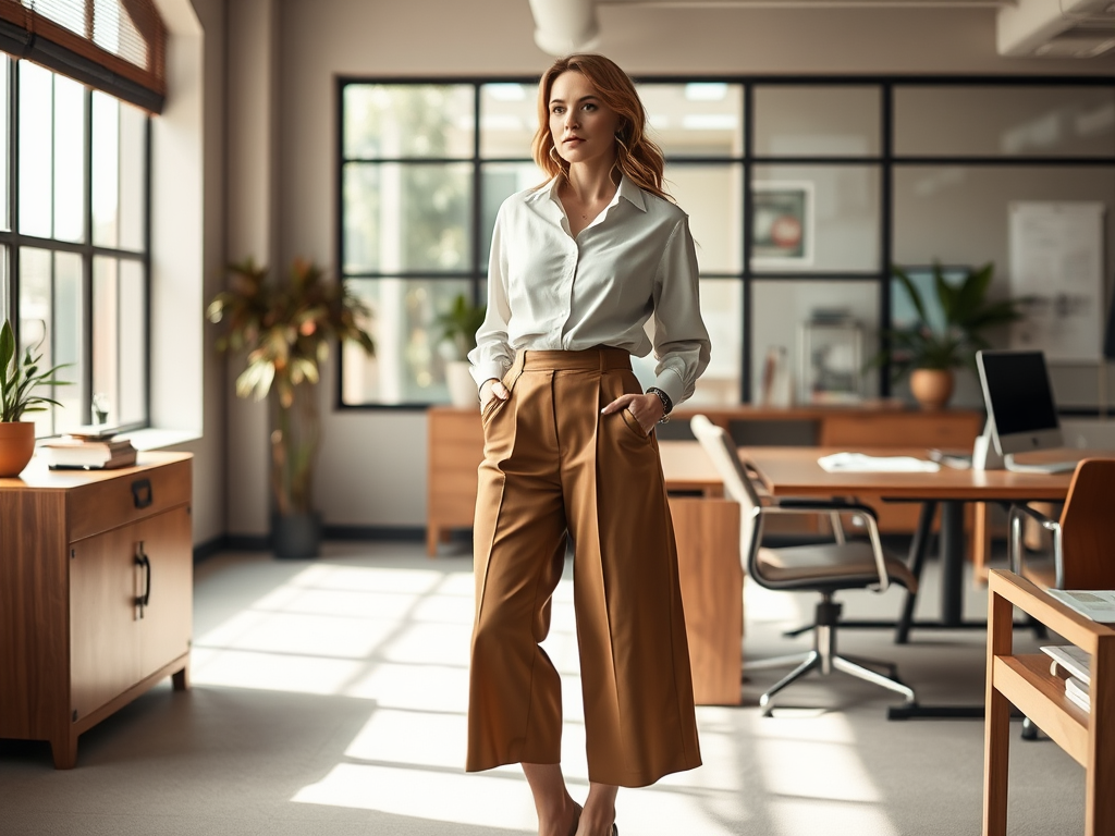 clinchriverva.com | Outfit-uri inteligente cu pantaloni tip fustă pentru întâlniri business